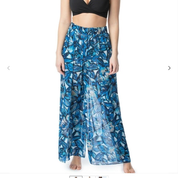 Contours by Coco Reef Cadet Oasis Blue Swim Pant Coverup sz small - Picture 1 of 6